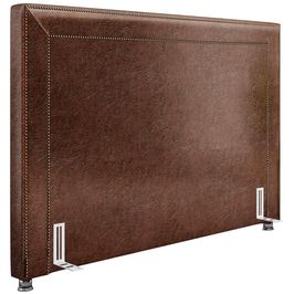 Cabeceira Cama Box Casal King 195 cm P05 Berlim Corino Marrom - Lyam Decor