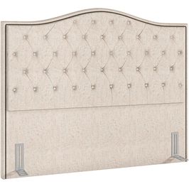 Cabeceira Cama Box Casal 140 cm P05 Grécia Linho Bege Claro - Lyam Decor