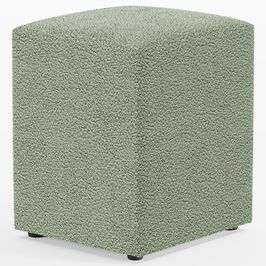 Puff Quadrado Decorativo Sala De Estar L02 Bouclê Oliva - Lyam Decor