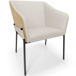 Cadeira Para Sala de Jantar Estar Living Olívia L02 Linho Cru Couríssimo Fendi - Lyam Decor