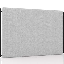Cabeceira Cama Box Queen 160cm Estofada Goya P05 Linho Cinza Claro - Lyam Decor