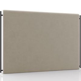 Cabeceira Cama Box Casal 140cm Estofada Goya P05 Veludo Bege - Lyam Decor