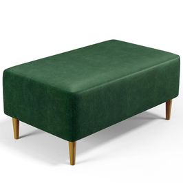 Puff Decorativo Sala de Estar Cléo W01 Pés Palito 90 cm Facto Verde Musgo - Lyam Decor