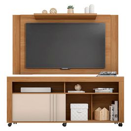 Composição Rack Joy com Painel Extensível Múltiplus para Tv até 55 Polegadas Caemmun Buriti/off White