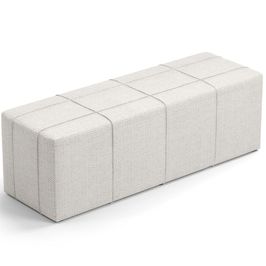 Puff Decorativo Living Sala de Estar 160 cm Roma W01 Linho Champagne - Lyam