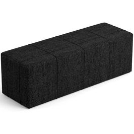 Puff Decorativo Living Sala de Estar 140 cm Roma W01 Linho Chumbo - Lyam