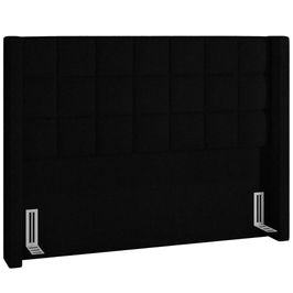 Cabeceira Cama Box Casal 160 cm P05 Paris Bouclê Preto - Lyam Decor