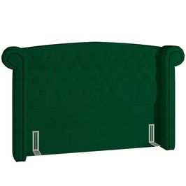Cabeceira Cama Box Casal 140 cm P05 Sofia Bouclê Verde - Lyam Decor