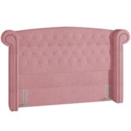 Cabeceira Cama Box Casal 160 cm P05 Sofia Bouclê Rosê - Lyam Decor