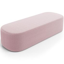 Puff Decorativo Orgânico Para Living Quarto 160cm Doha W01 Bouclê Rose - Lyam Decor