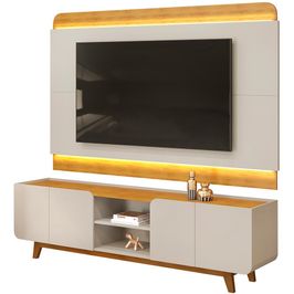 Rack Para Sala com Painel Para TV 75 Pol LED Cine D05 Bali Cedro - Lyam Decor