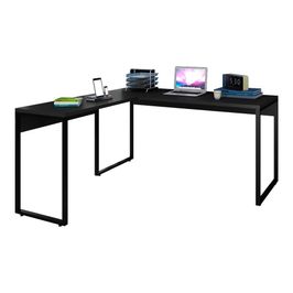 Mesa de Escritório em L 150x150 Studio Industrial M18 Preto - Mpozenato
