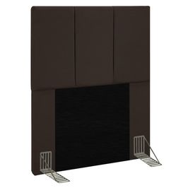 Cabeceira Cama Box Solteiro 90cm Pérola W01 Suede Marrom - Mpozenato