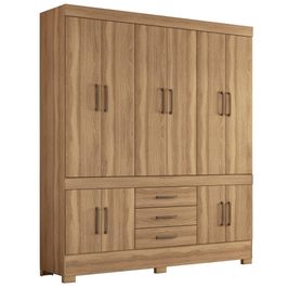 Guarda Roupa Casal 10 Portas 3 Gavetas New Murano  D02 Amendola Touch - Mpozenato
