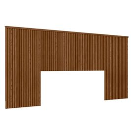 Cabeceira De Madeira Ripada Para Cama De Casal 240 cm Celine L05 Freijó - Lyam Decor