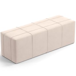 Puff Decorativo Living Sala de Estar 195 cm Roma W01 Suede Bege - Lyam