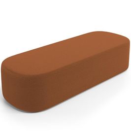 Puff Decorativo Orgânico Para Living Quarto 140cm Doha W01 Bouclê Terracota - Lyam Decor