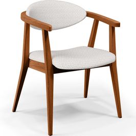 Poltrona Decorativa Para Sala de Estar Cecília L02 Bouclê Cru - Lyam Decor