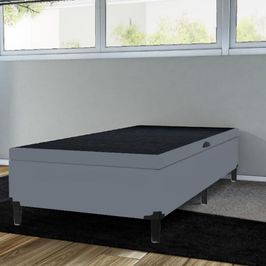 Base Box Bau solteiro Itaflex 0,88x1,88x0,44 | Cinza (S/V)