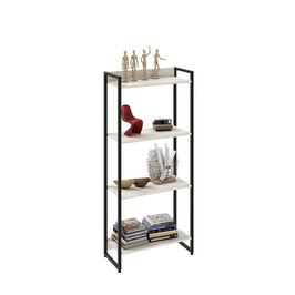 Estante Multiuso Para Escritório Industrial 04 Prateleiras Areta 145x60cm C01 Snow - Lyam Decor