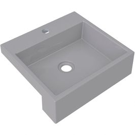 Cuba de Semi Encaixe Quadrada C01 Para Banheiro XQ395 Cinza - Lyam Decor
