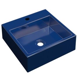 Cuba De Apoio Para Banheiro Quadrada Q355 35x35cm C01 Azul Escuro - Lyam Decor