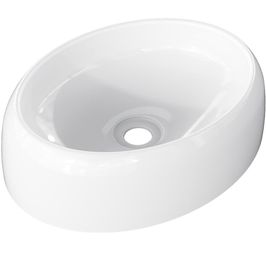 Cuba de Apoio Oval Para Banheiro Lavabo C01 Capri O39 Branco - Lyam Decor