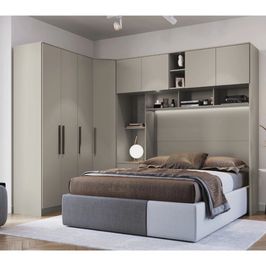Quarto Modulado Móveis Castro 3 Peças | Niquel (S/V)