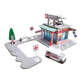 Playset Fresh Metal Hospital Constrói E Brinca Maisto 20-12520