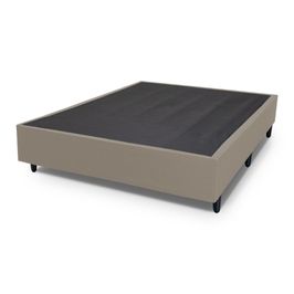 Base Box Casal Prince Sued 1,38X1,87X0,32 | Bege (S/V)
