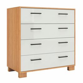 Cômoda com 04 Gavetas Essence D03 Freijó Off White Brilho - Lyam Decor