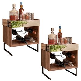 Kit 02 Adegas Decorativas Espelhada Industrial D01 Design Demolição - Lyam Decor
