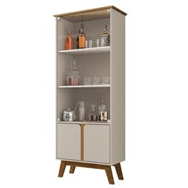 Cristaleira Para Sala De Jantar Com 04 Portas Madri B02 Off White Cinamomo - Lyam Decor