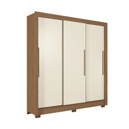 Guarda Roupa Estilo MM Arnaut 3 Portas de Correr 9 Gavetas  | Jatoba/Areia (S/V)