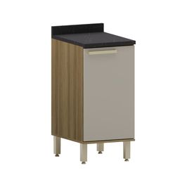 Balcão Luciane Isis 40cm Com Tampo | Avela/Mocca (S/V)