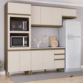 Cozinha Modulada 4 Peças 10 Portas 2 Gavetas Sem Tampo Connect Henn