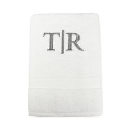 Toalha de Banho Quebec - Personalizável com Monograma Branco