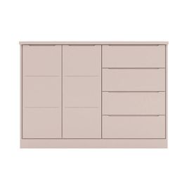 Cômoda Infantil 2 Portas 4 Gavetas Lua P04 Rose - Mpozenato