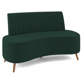 Sofá 2 Lugares para Sala Living 160cm Pés Palito Tamar K04 Veludo Verde - Mpozenato