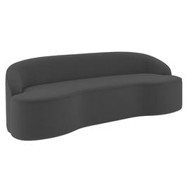 Sofá 3 Lugares para Sala de Estar Living 180cm Theo D06 Veludo Cinza - Mpozenato