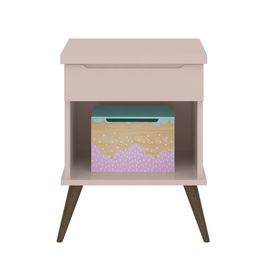 Mesa de Cabeceira Infantil com 1 Gaveta Melinda Rosê - Phoenix