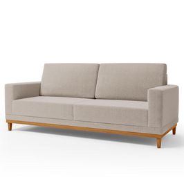 Sofá Living 180cm 3 Lugares Kayrós D05 Boucle Bege - Mpozenato