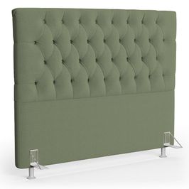 Cabeceira Casal Queen Cama Box 160cm Cristal C16 Boucle Verde Oliva - Mpozenato