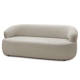 Sofá 3 Lugares Living Orgânico Sala de Estar 170cm Conka F05 Bouclê Bege - Mpozenato