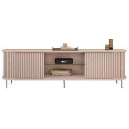 Rack Para Sala Bancada de TV 75 Pol 218cm Ripado World D04 Off White - Mpozenato