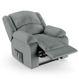 Poltrona do Papai Reclinável Pietra Power Touch FH9 PU Cinza - Mpozenato