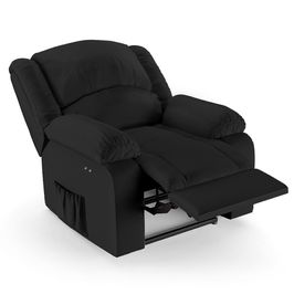 Poltrona do Papai Reclinável Pietra Power Touch FH9 PU Preto - Mpozenato