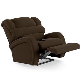 Poltrona do Papai Reclinável Kalie Controle Power Elétrico FH9 Veludo Marrom - Mpozenato