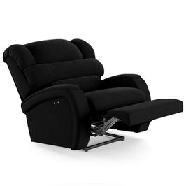 Poltrona do Papai Reclinável Kalie Power Touch FH9 Veludo Preto - Mpozenato