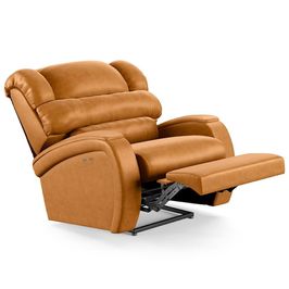 Poltrona do Papai Reclinável Kalie Power Touch Massagem FH9 PU Whisky - Mpozenato